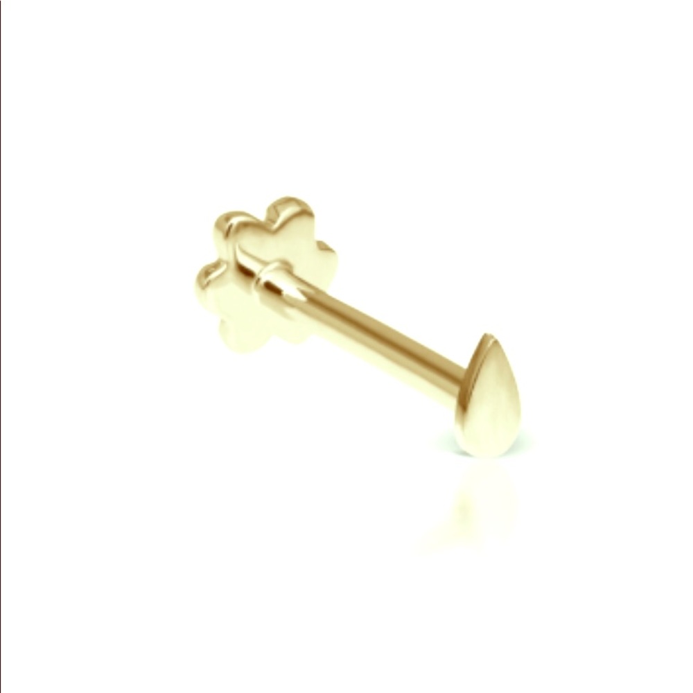 Maria Tash plain pear shaped stud - 14k gold!